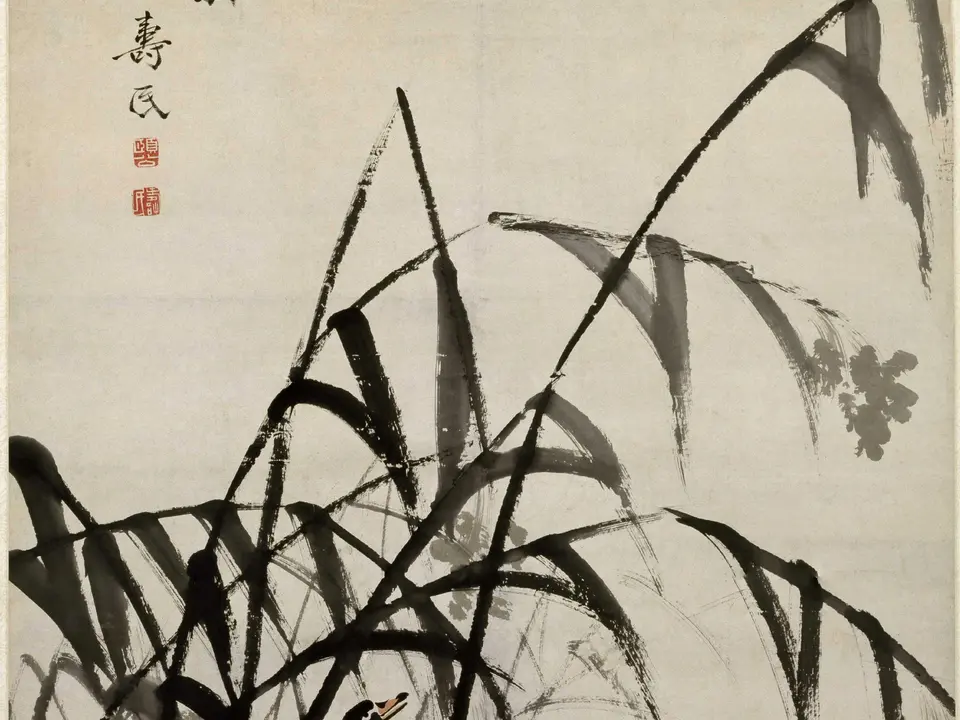 清代边寿民《晴沙集影图轴》全幅