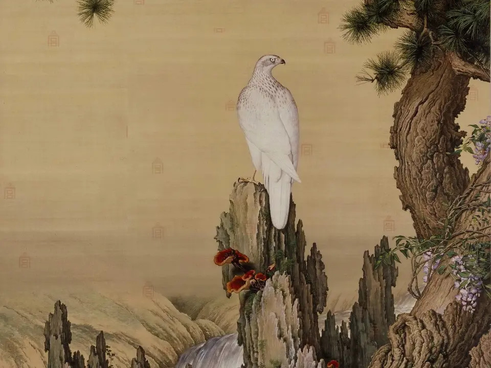 嵩献英芝图,作者郎世宁,约18世纪