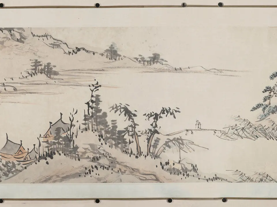 山水图卷,作者陈淳