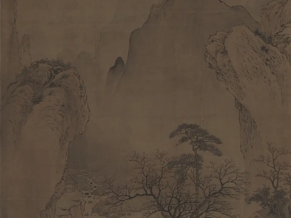 仿唐寅秋林书屋图，作者高简，未知