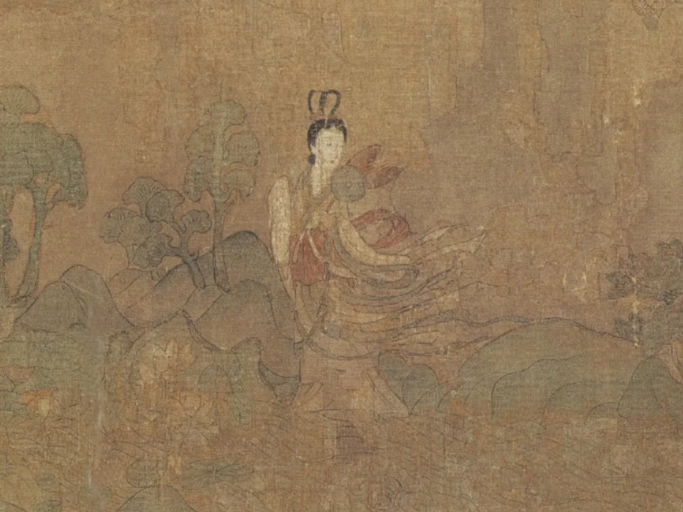 洛神赋图卷（故宫甲本）《洛神赋图》中的洛神细节
