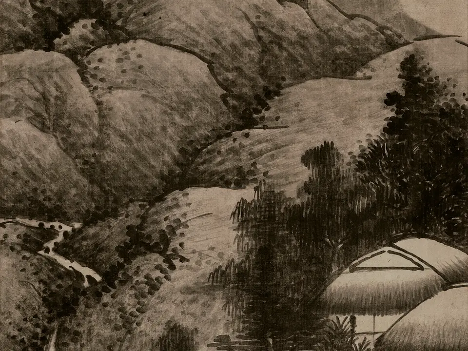 一道飞泉，作者龚贤，未知