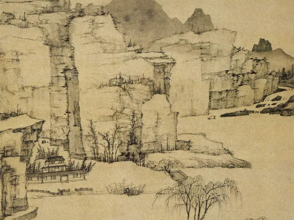 雨余柳色图,作者弘仁