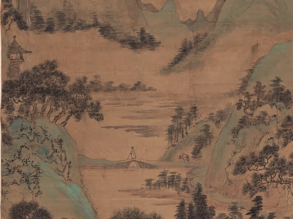 梅竹春音图,作者华岩