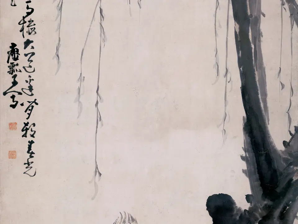 柳塘双鹭，作者黄慎，未知