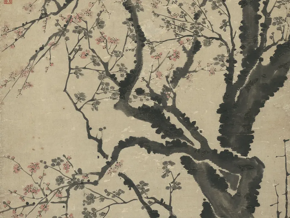 梅花图，作者金农，未知