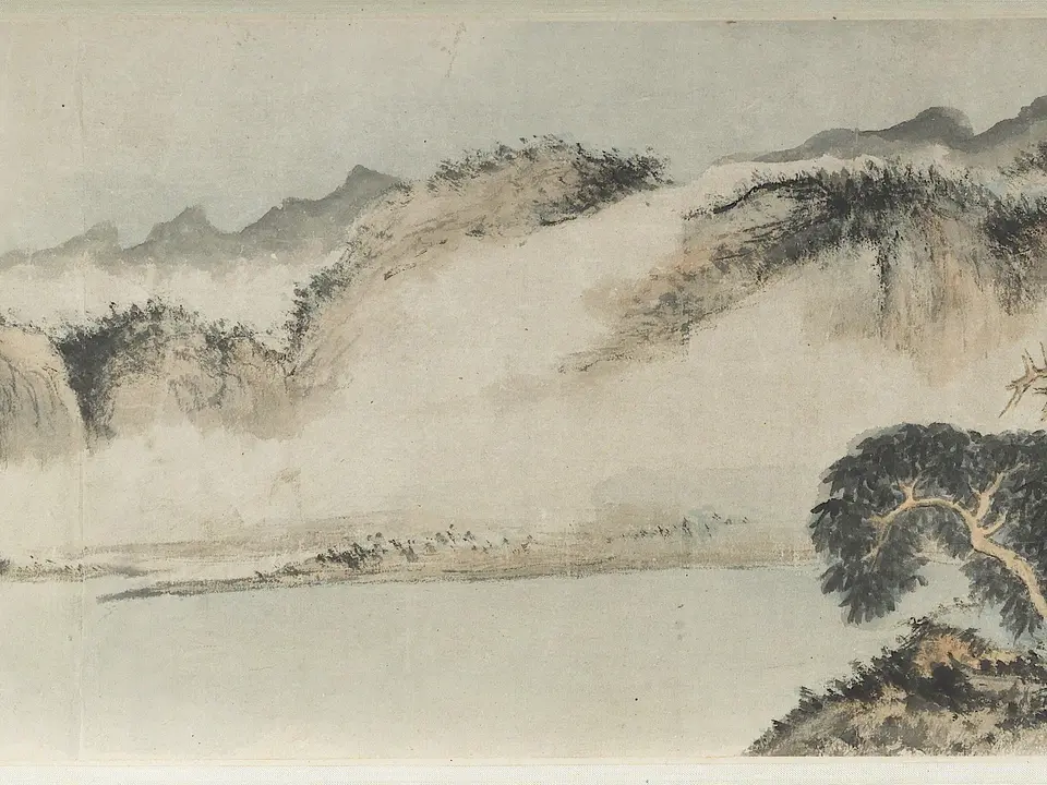 山水图卷，作者髡殘，未知