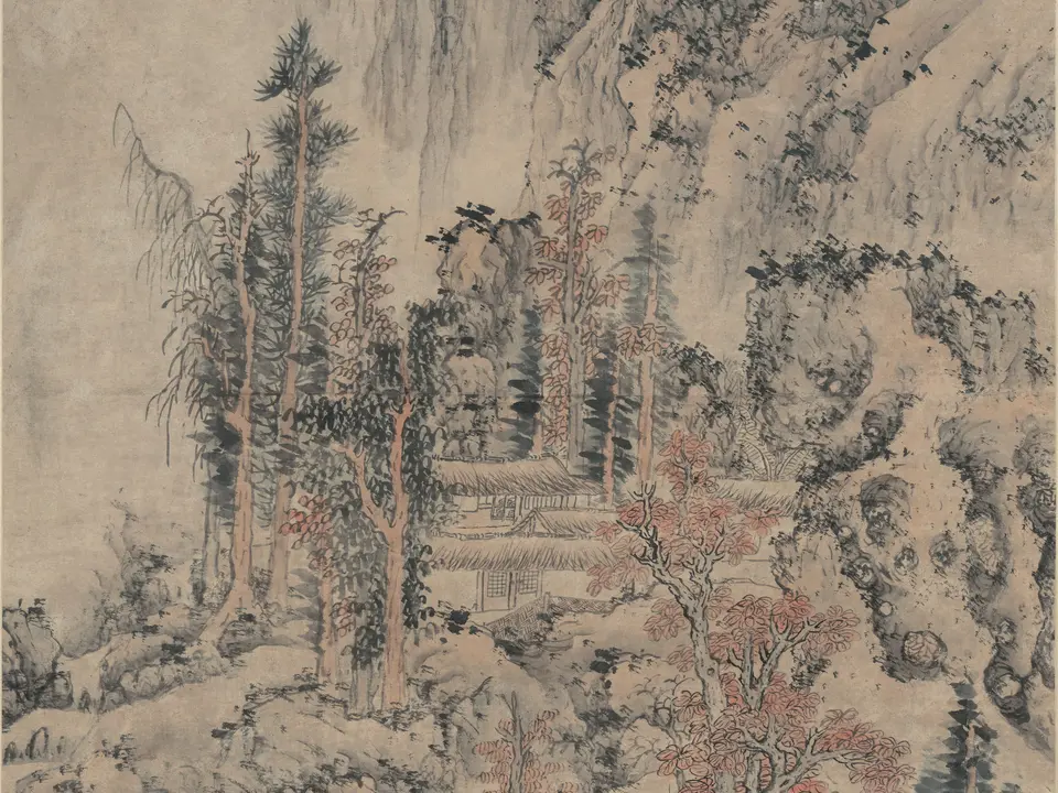 临大痴山水图卷,作者蓝瑛