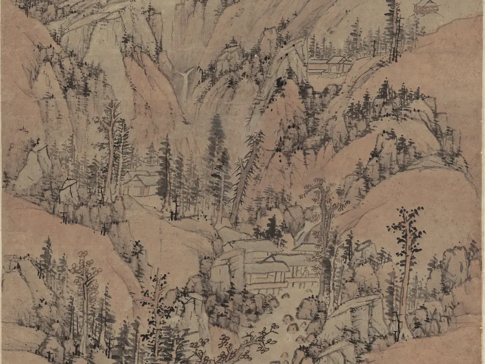 仿一峰山水,作者蓝瑛,17世纪
