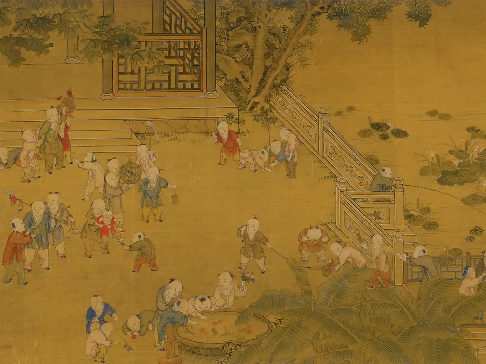 百子图,作者冷枚,约18世纪
