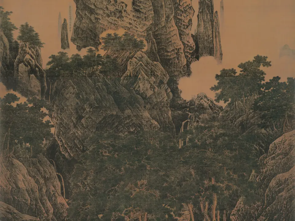 宋代·北宋李唐《万壑松风图》全幅，绢本设色，187.5 × 138.0 cm，约1124年