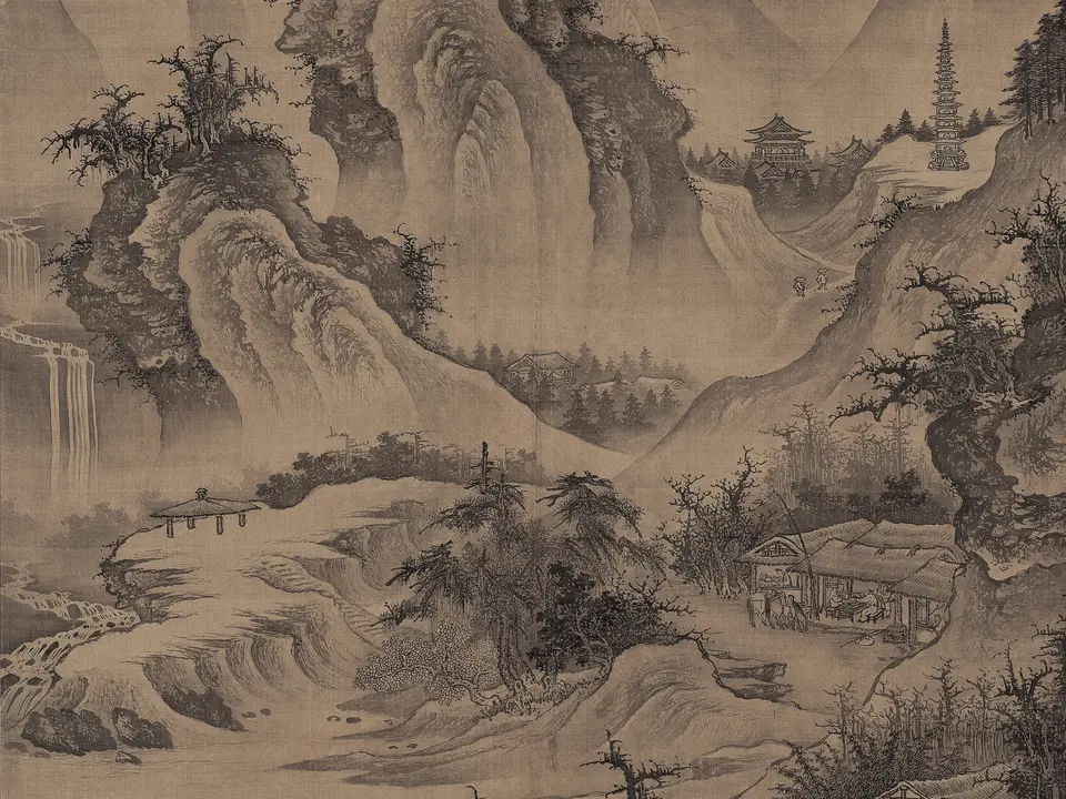 山庄高逸图,作者李在,约15世纪