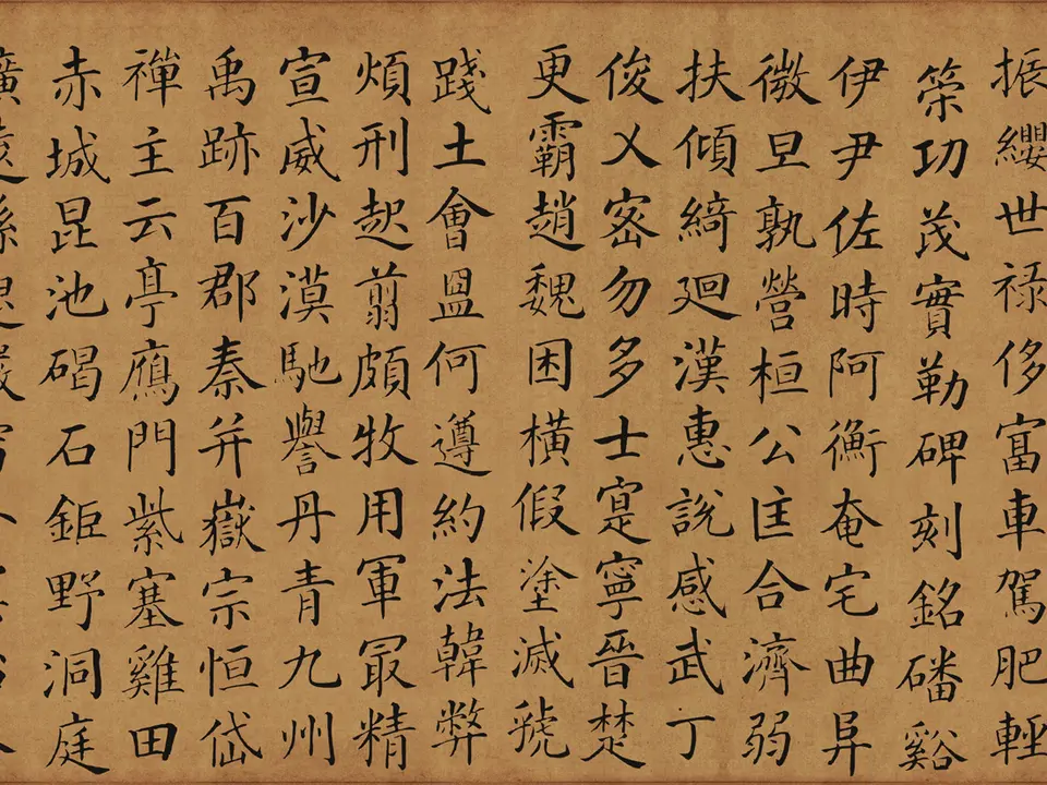 清代梁国治《临颜真卿小楷千字文》全幅