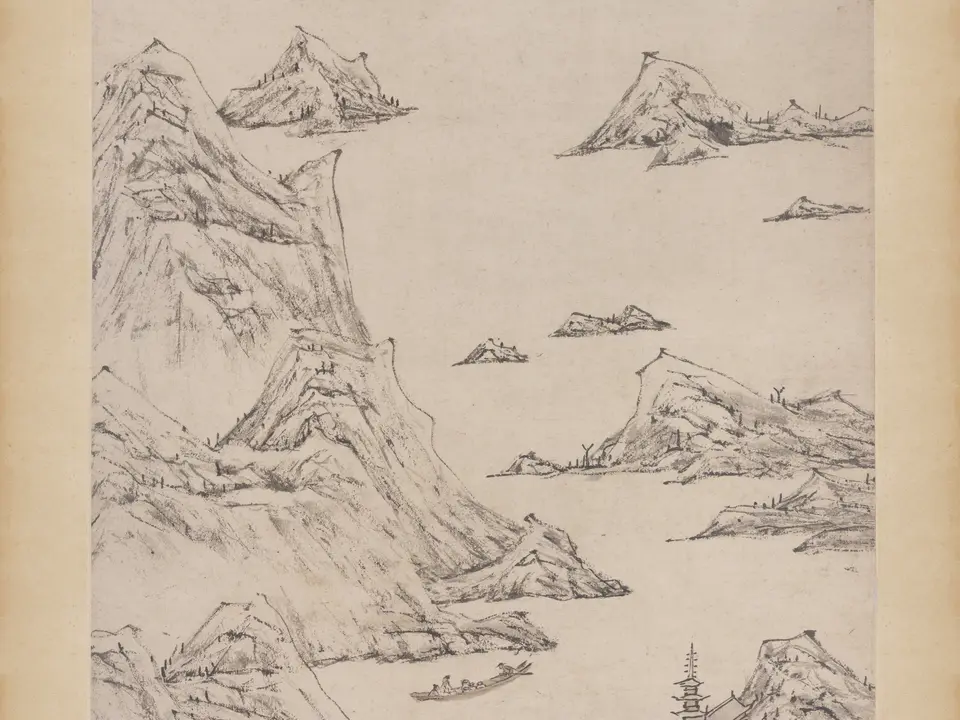 雪后访梅图轴，未知