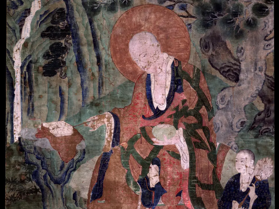 宾度罗跋罗堕阇尊者像，约16世纪