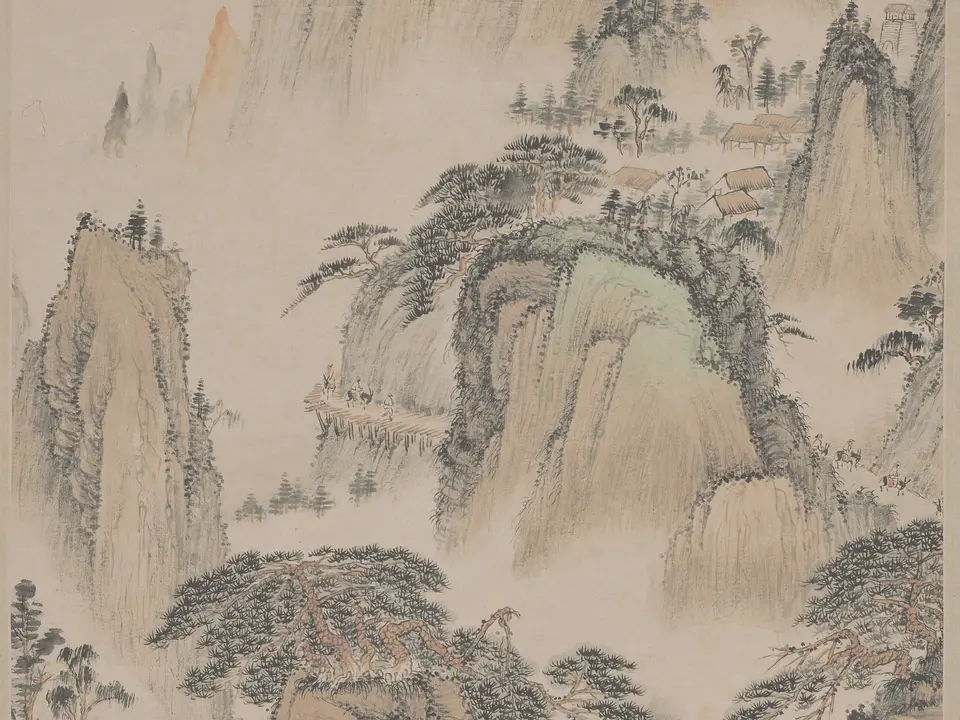 蜀道行旅图，作者钱松喦，未知