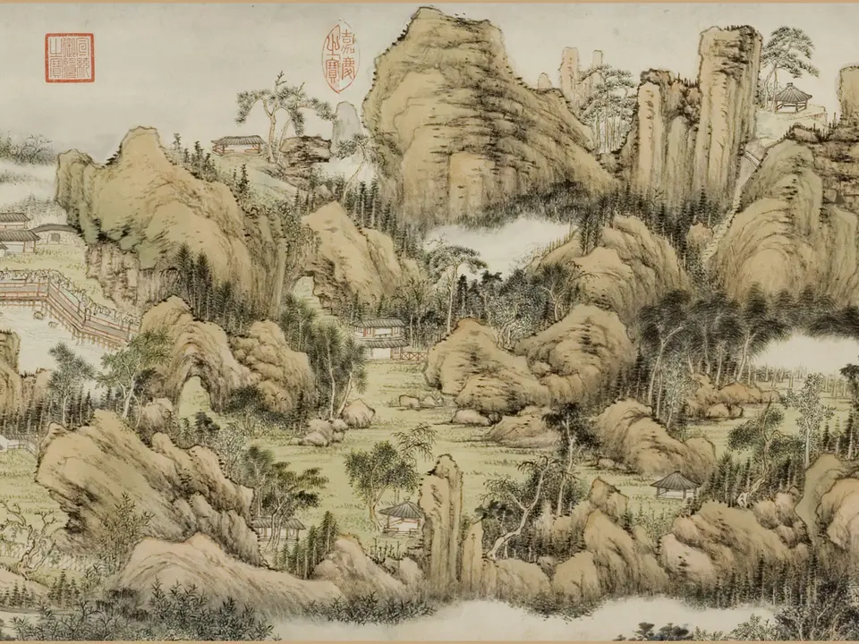 师林全景图，作者钱维城，未知