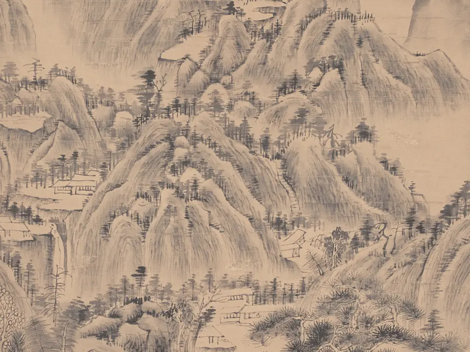 山水轴，作者钱维乔，未知