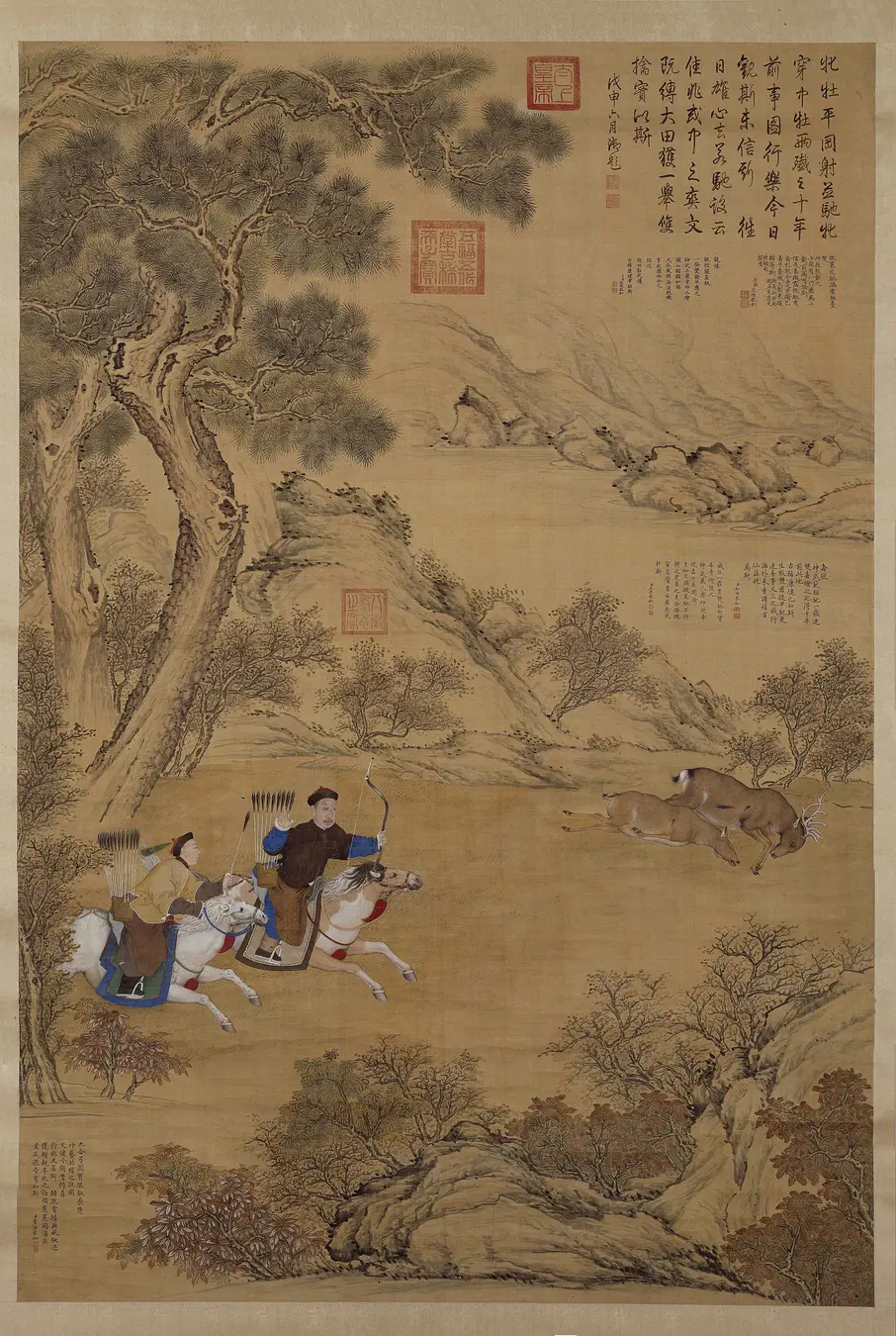 乾隆一箭双鹿图