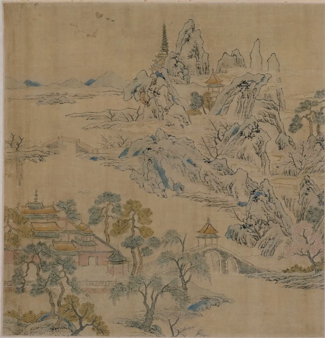 缂丝仙山楼阁图