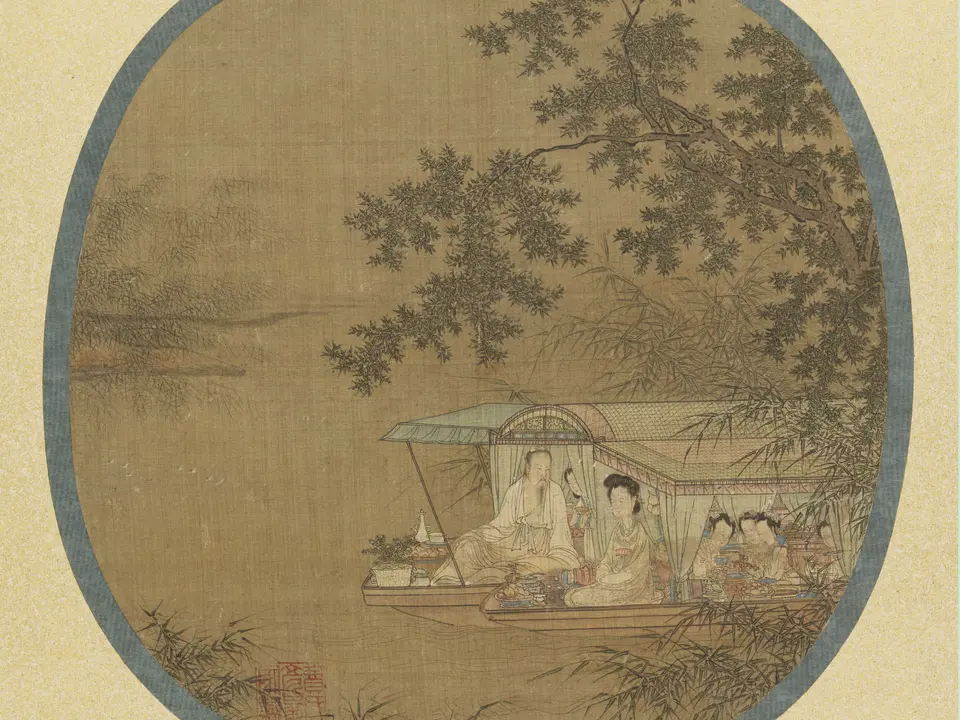 游船图,作者仇英
