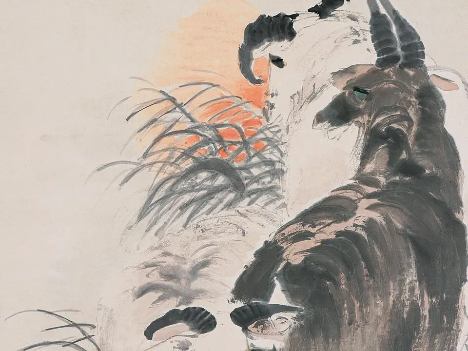 三羊开泰图,作者任伯年