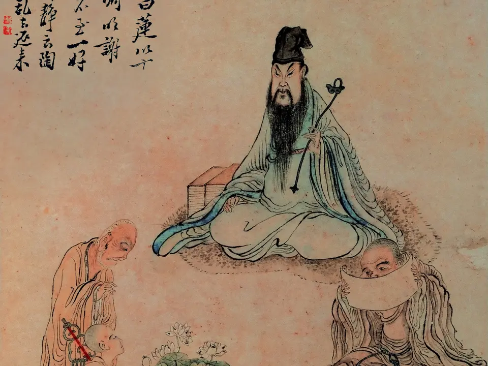 庐山观莲图,作者上官周