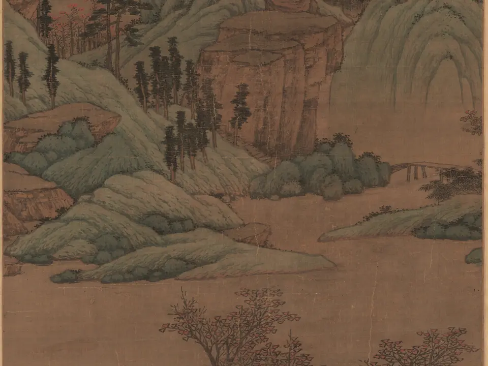 青山红树图,作者沈周