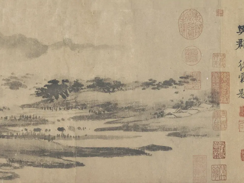西山雨观图卷,作者沈周