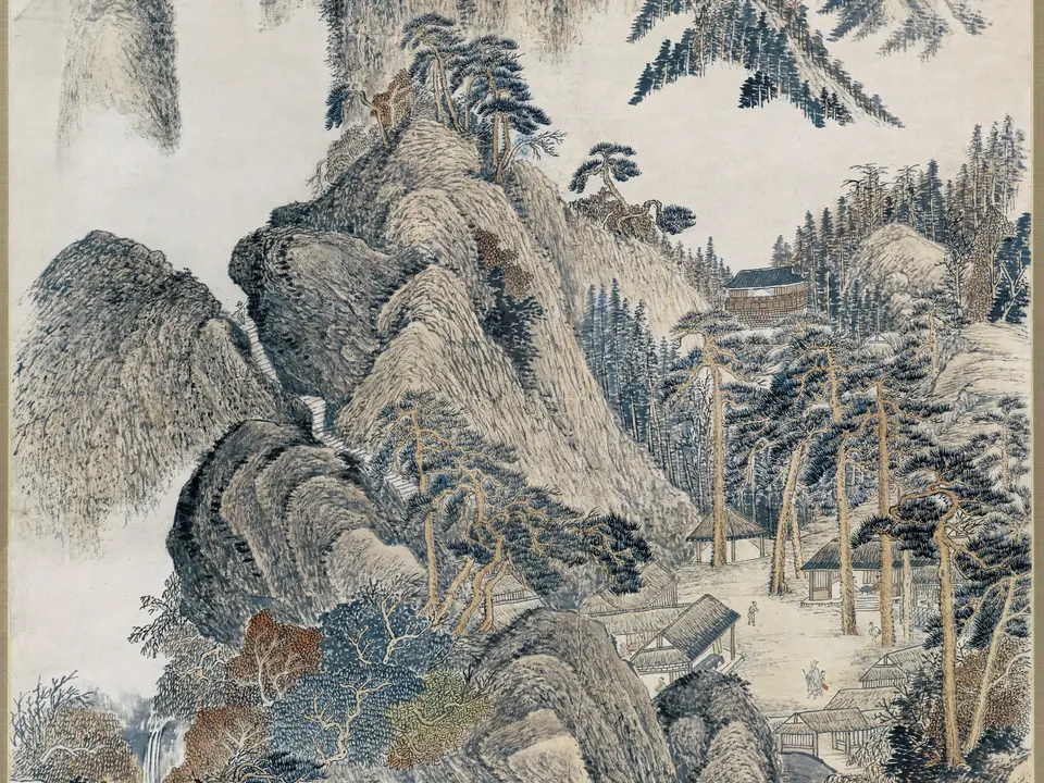 松菊图，作者陶甫，未知