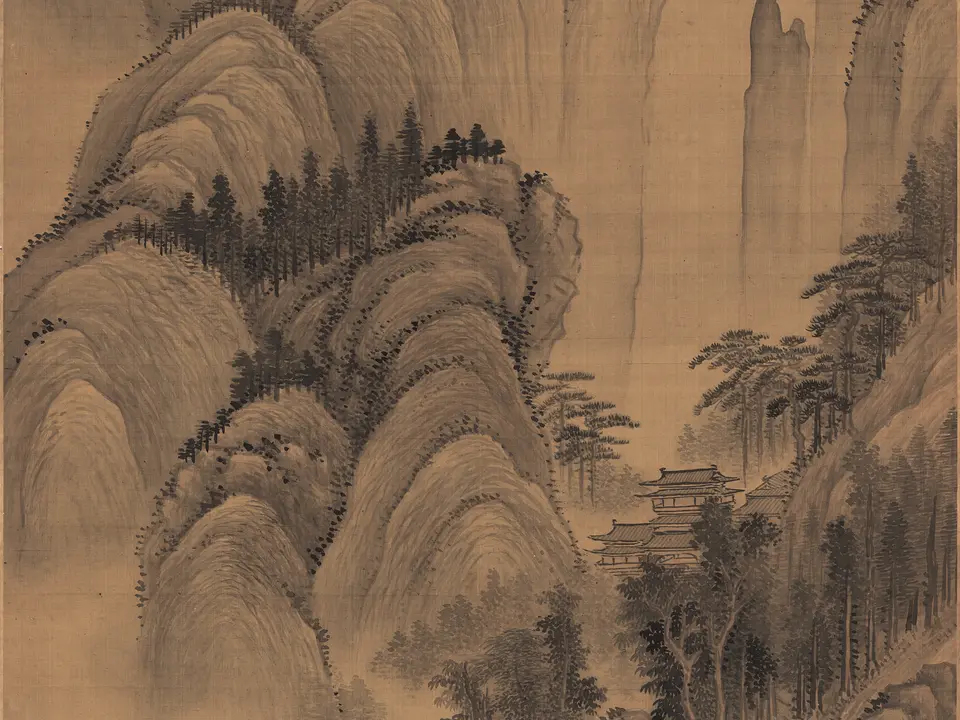 仿巨然山水图，作者王翚，约17-18世纪