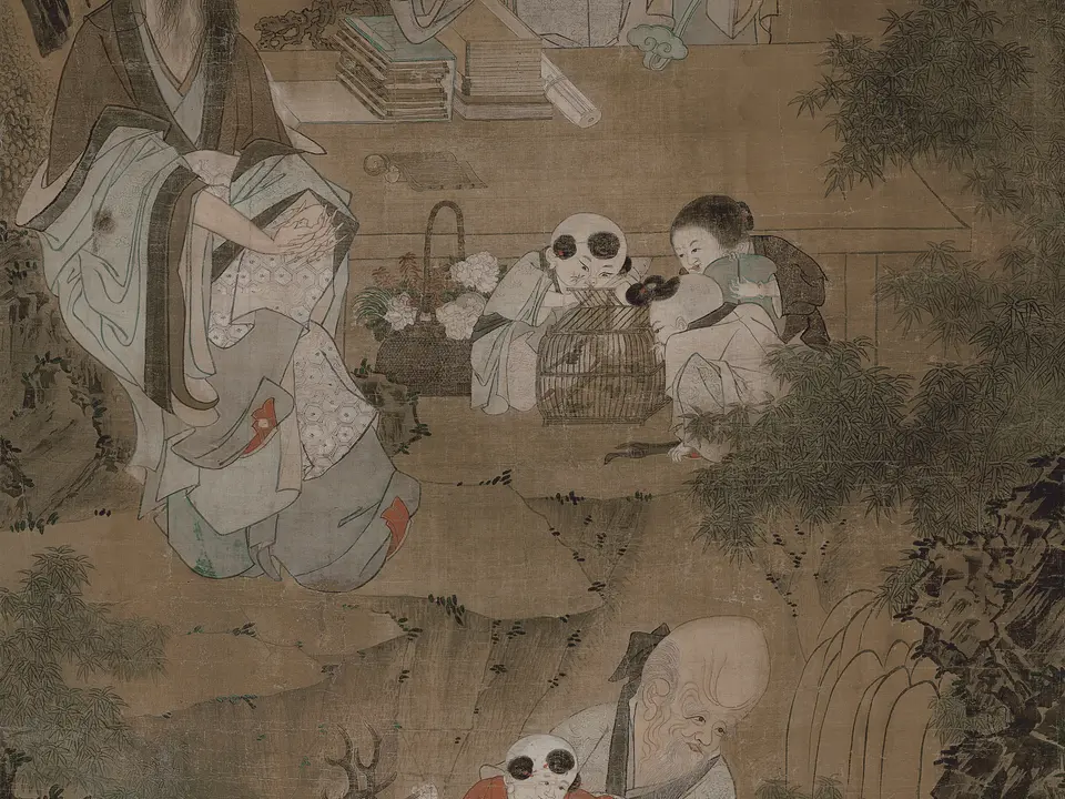 祝寿图轴