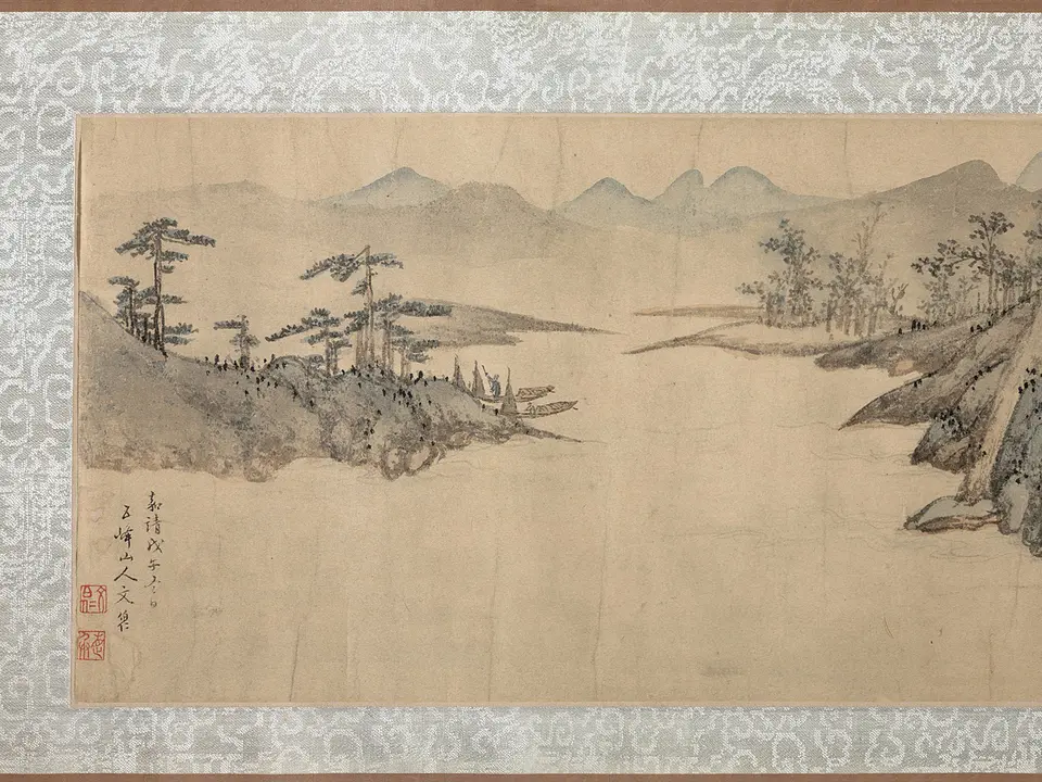 横塘雨歇图卷,作者文伯仁,16世纪