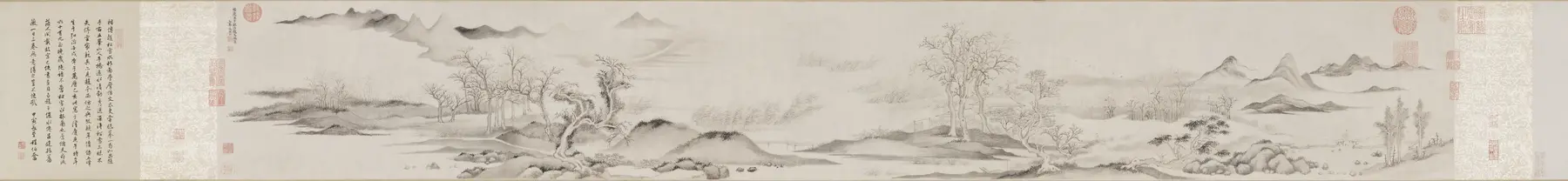 仿赵文敏水村图卷