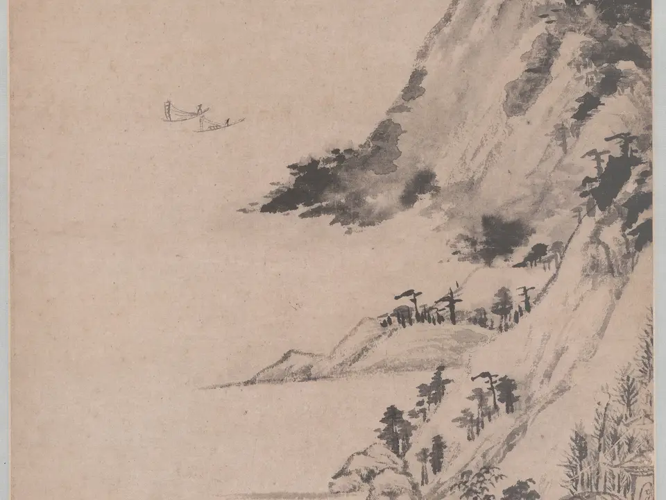 石湖秋色图轴,作者文嘉,未知