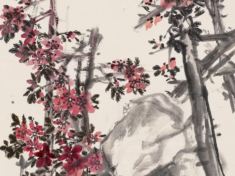 秾艳灼灼云锦鲜,作者吴昌硕