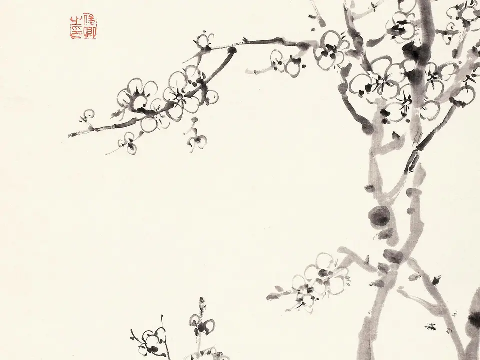 墨梅图,作者吴昌硕