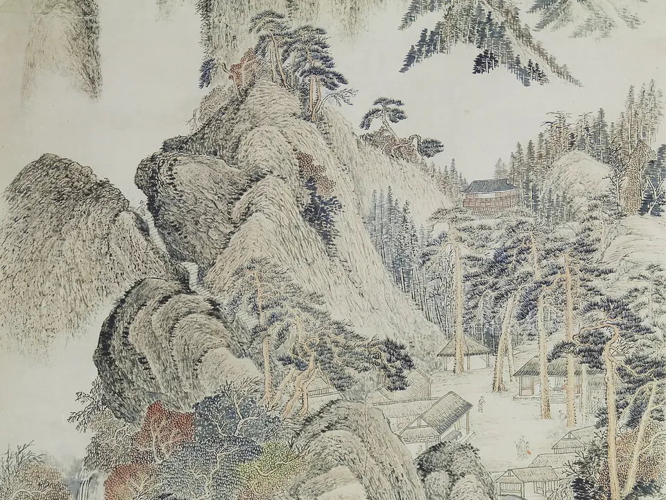 陶圃松菊图，作者吴历，未知