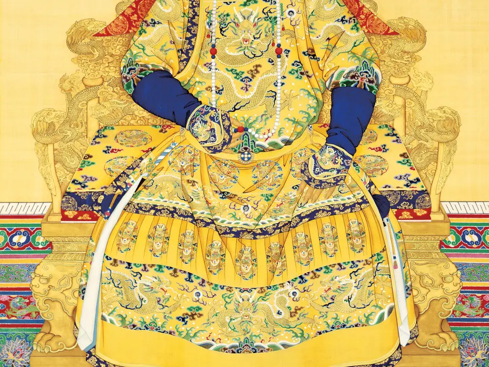 雍正朝服像轴，作者郎世宁，约18世纪20-30年代