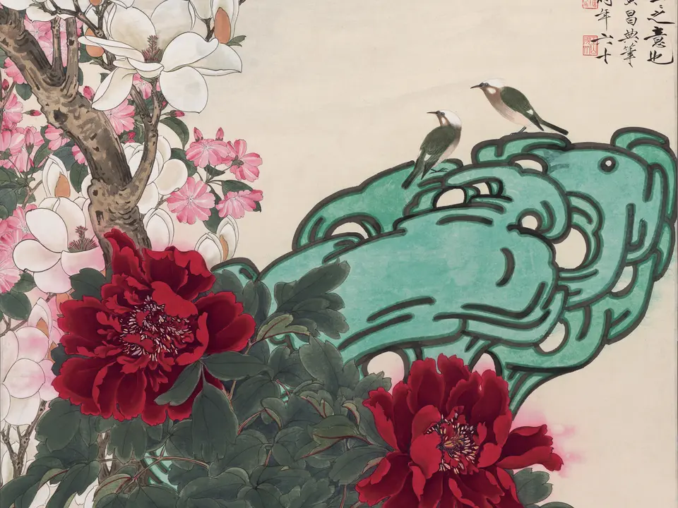 玉堂富贵图，清末