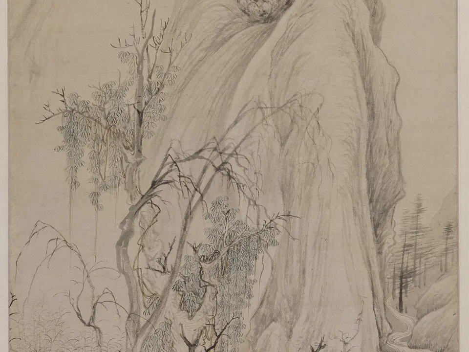古木垂萝图轴,作者恽寿平