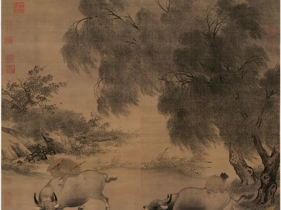 风雨牧归图，约12世纪