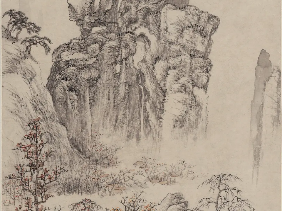 清代邹一桂《杜牧诗意图》全幅,纸本,51.4 × 129.7 cm